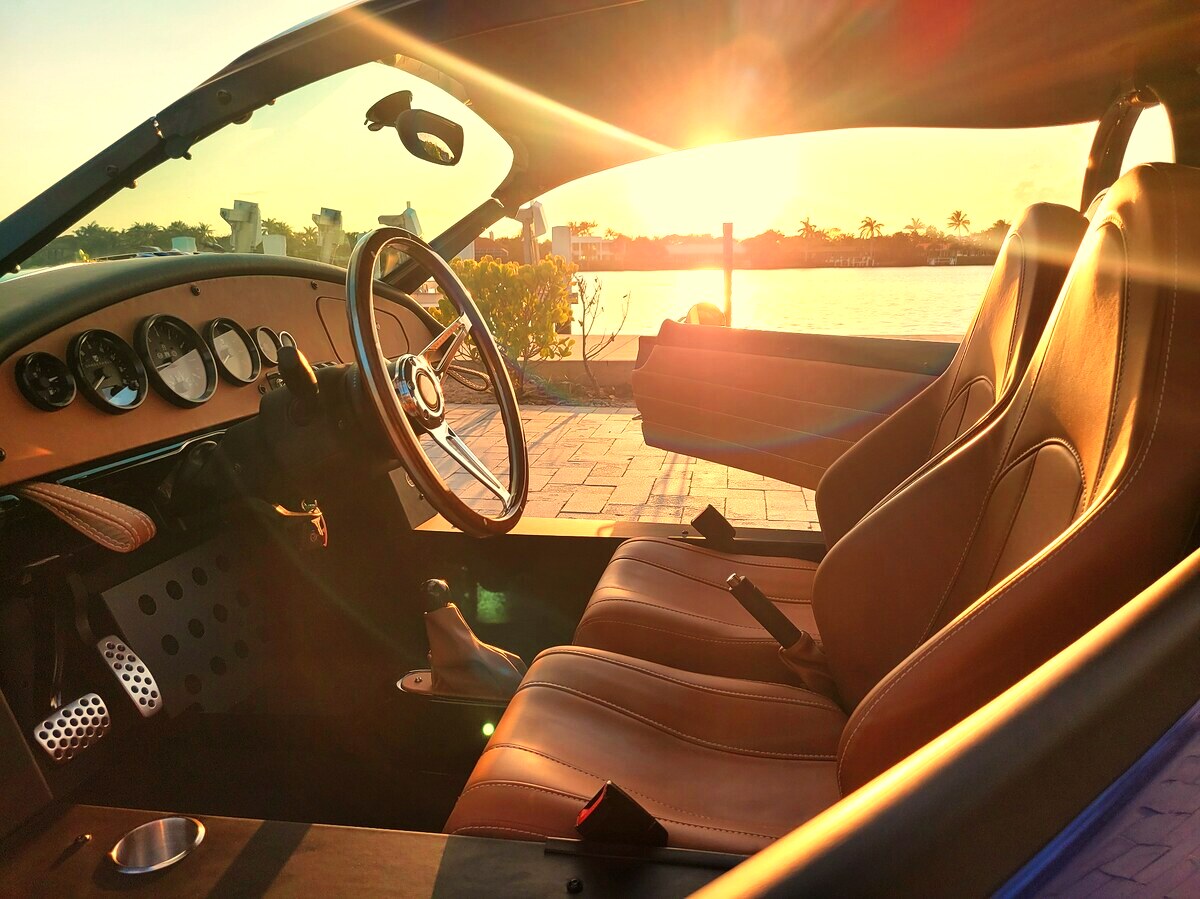 Vanderhall Carmel interior at sunset